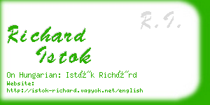 richard istok business card
